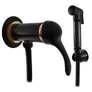 Гигиенический душ со смесителем Rav Slezak LABE L047/1CMATZ, черный/золото