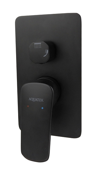 AQ1046MB ВЕГА смеситель для ванны (внешняя и скрытая часть), матовый черный