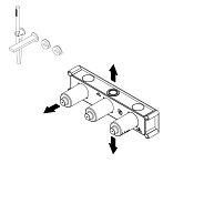 Внутренняя часть Ritmonio назначение-смеситель для ванны и душа, для однорычажного, не окрашен (PM0020G)