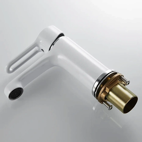 Смеситель для раковины Shevanik S8101F, белый/хром