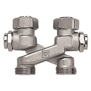 Перекрестие HERZ 793 3/4" ВН в форме “Х” с запорными клапанами