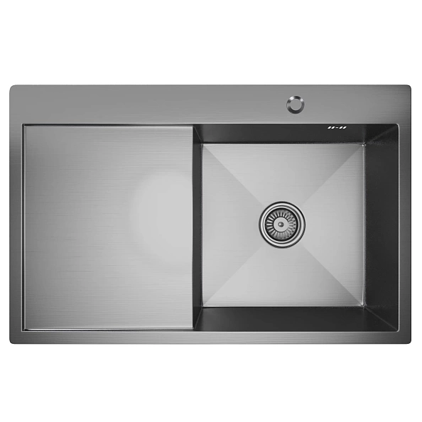Мойка настол.монтаж 78х50 (3,0) прав. вып 3 1/2  MIXLINE PRO 20см с сифоном (сатин)