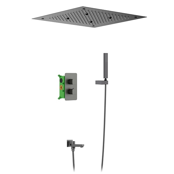 Душевая система встроенная с термостатом Timo Petruma черное золото (SX-5019/18SM)