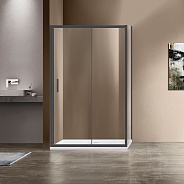 Душевой уголок Vincea Garda (VSR-1G9012CLGM) 1200х900 мм, вороненая сталь, стекло прозрачное
