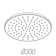 Верхний душ Ritmonio 300х300, хром (75A013CRL)