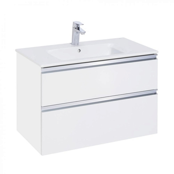 857399806 GAP м‐ль д/раковины 2 ящика 800мм, бел/гл (аналог 857551806)