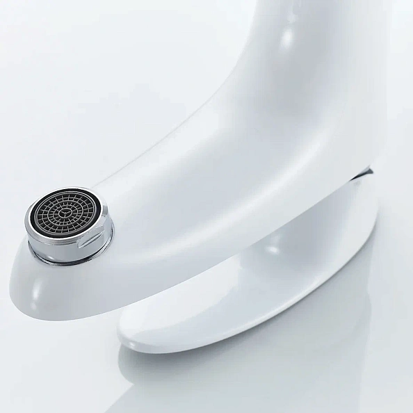 Смеситель для раковины Shevanik S9801F, белый/хром