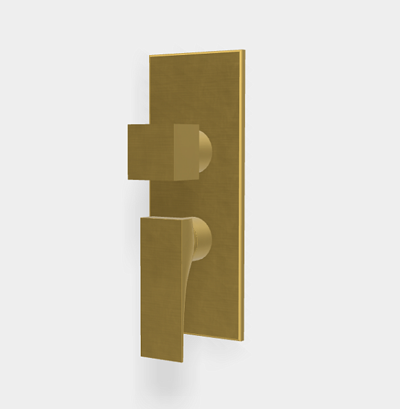 Смеситель для душа Fima Carlo Frattini Zeta, на 2/3 потребителя, брашированное золото (F3969X6OS)