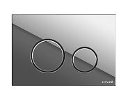 Кнопка Cersanit  TWINS для LINK PRO/VECTOR/LINK/HI-TEC пластик хром глянцевый (63523)