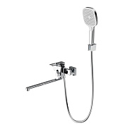 Смеситель Splenka S55.22 для ванны и душа универсальный поворотный излив 35 см, хром