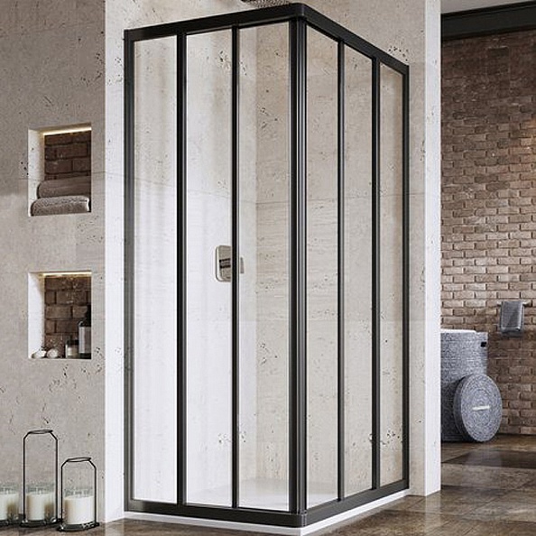 Душевая дверь Ravak Supernova ASRV3-90 198 15V703R2Z1 профиль Черный стекло Transparent