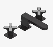 Смеситель для раковины THG Profil Lalique clear crystal with lever, Black ceram (A6G D30 151)