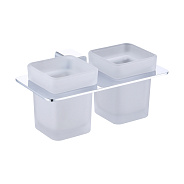 Стакан для зубных щеток с держателем Raglo R301.08 двойной,хром