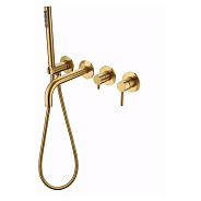 Смеситель для ванны встраиваемый Grocenberg GB5070GL, брашированное золото