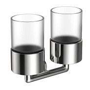 Стакан для зубных щеток с держателем Raglo R320.08 двойной,хром