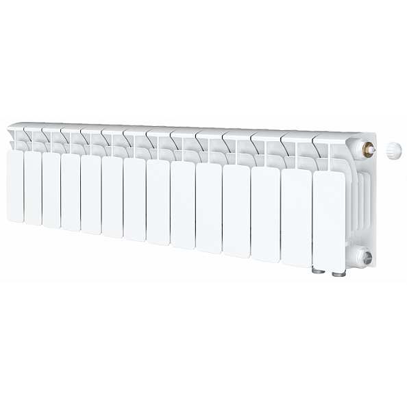 Биметаллический радиатор Rifar Base Ventil 200, 14 секций, с нижним правым подключением