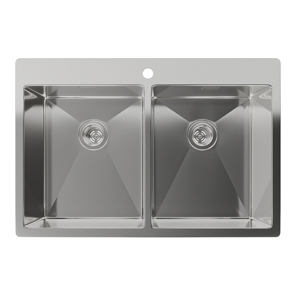 Кухонная мойка Rivelato Rinox 7450 2В, Нержавеющая сталь
