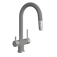 Смеситель для кухни с подключением фильтра Florentina МАЭСТРО 337.03Н.2123.307, серый шёлк