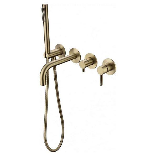 Смеситель для ванны встраиваемый Grocenberg GB5070MG, матовое золото