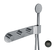 Смеситель для душа Carimali QTime, черный металл брашированный (0-QTM5103EST-BMB)