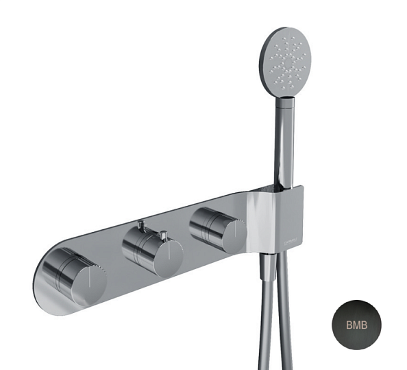 Смеситель для душа Carimali QTime, черный металл брашированный (0-QTM5103EST-BMB)