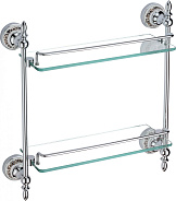 Полка прямая двойная (стеклянная) 40 см Savol 68а (S-06822A)