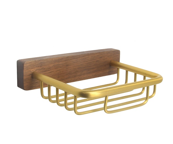 Мыльница подвесная настенная матовое золото BRONZE DE LUXE Forest  (10703G )