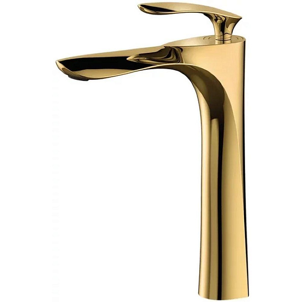 Смеситель для раковины высокий Grocenberg GB3001GO, золото