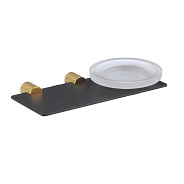 Мыльница стеклянная с настенным держателем Savol S-002159HB