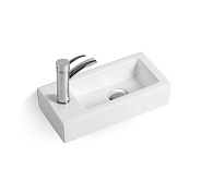 Раковина керамическая Vincea VBS-133L, 370*180*90, подвесная, цвет белый, левая