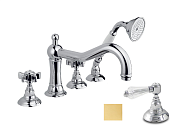 Смеситель для ванны и душа Nicolazzi Cristallo Liberty, золото (1449 GO 34)