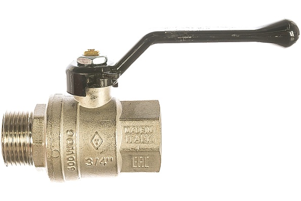 Кран шаровый Bugatti Oregon муфтовый (ВР/НР), латунь Ду 20 (3/4") (03050068)