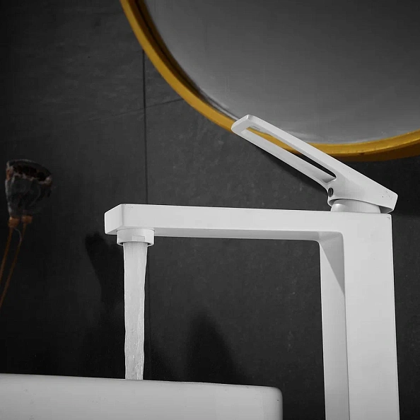 Смеситель для раковины Shevanik S6811C, белый