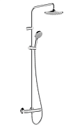 Душевая система HANSGROHE Vernis Blend Showerpipe 200 1jet с термостатом, хром (26276000)