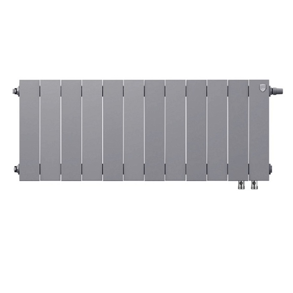 Биметаллический радиатор Royal Thermo PianoForte 300 Silver Satin VDR 12 секций с нижним подключением
