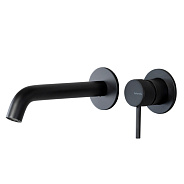 Смеситель для раковины Splendy Passion настенный встраиваемый черный матовый (PA201205UK2BM)