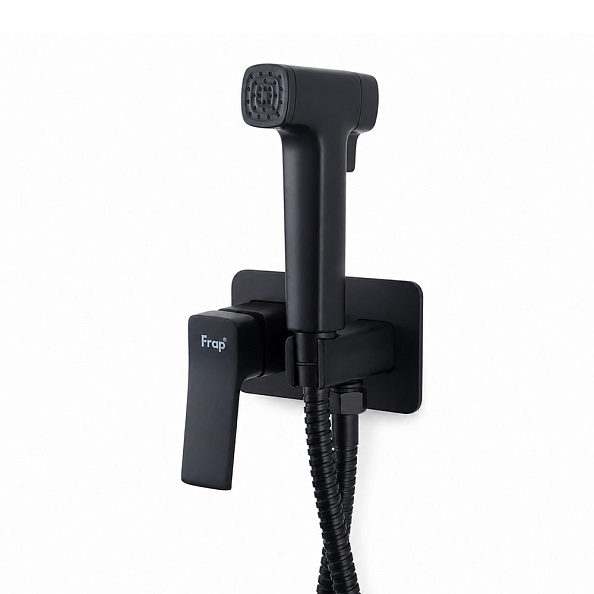Гигиенический душ со смесителем FRAP F2084-6, черный