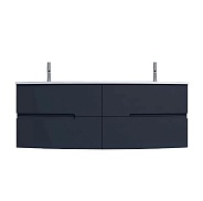EB1891RU-G98 Jacob Delafon Nona Мебель с интегрированными ручками, глянцевый темно-синий, 140 см, 4 ящика