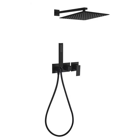 Душевая система встраиваемая (без излива) Grocenberg GB5080BL, черный