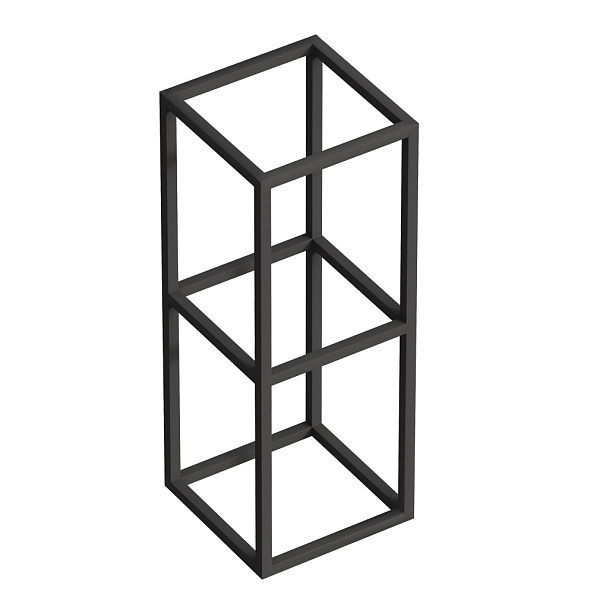 Металлическая двухъярусная сварная подвесная полка Cezares Cadro 300х300х800, Черный (CADRO-30/30/80-2C-SO-MET-ST)