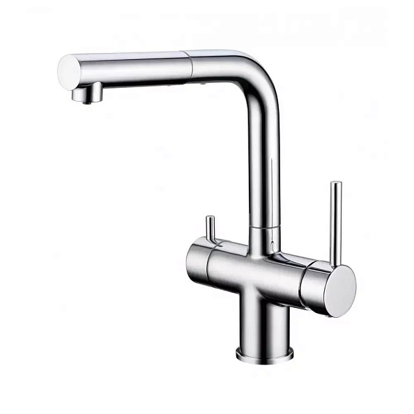 Смеситель для кухни с выдвижным изливом Grocenberg GB4097CR, хром