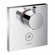 Термостатический смеситель Hansgrohe Select Select Highflow для душа с запорным клапаном (внешняя часть) 15761000