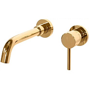 Смеситель для раковины встраиваемый Grocenberg GB511GO, золото