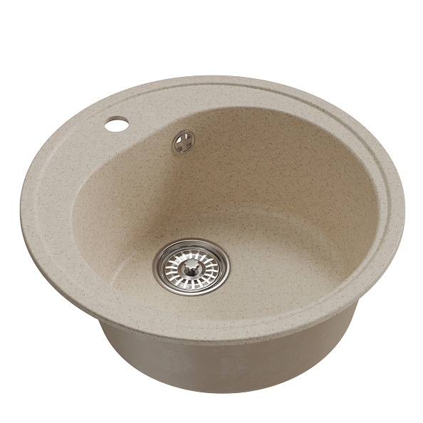 Мойкa MIXLINE круглая бежевая D500мм ML-GM11 (551824)