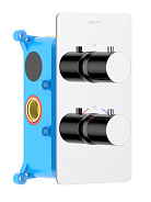 AQ1392CR ЕВРОПА термостатический смеситель для ванны 2 режима (внешняя и скрытая часть)