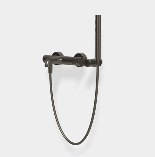 Смеситель для ванны и душа Fima Carlo Frattini Snap, брашированный черный хром (F3114CS)