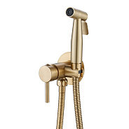 Гигиенический душ со смесителем Shevanik S147G, золотой сатин
