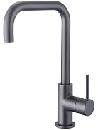 AQ1080BGM ВЕГА смеситель для кухни (квадратный излив), оружейная сталь