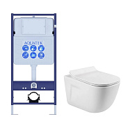 SET AQUATEK ДИВА (рама AQUATEK Standard INS-0000012(без клавиши и крепежа)+унитаз ДИВА AQ2012-00 с тонким сиденьем soft-close