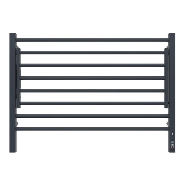 Полотенцесушитель электрический Terminus Горизонт с/п П8 800х600 КС, черный муар, справа подключение (4670078543608)